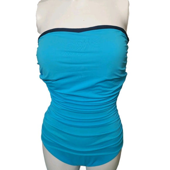 Tommy Bahama One Piece Ruched Bathing Suit Size 16 - Picture 1 of 7
